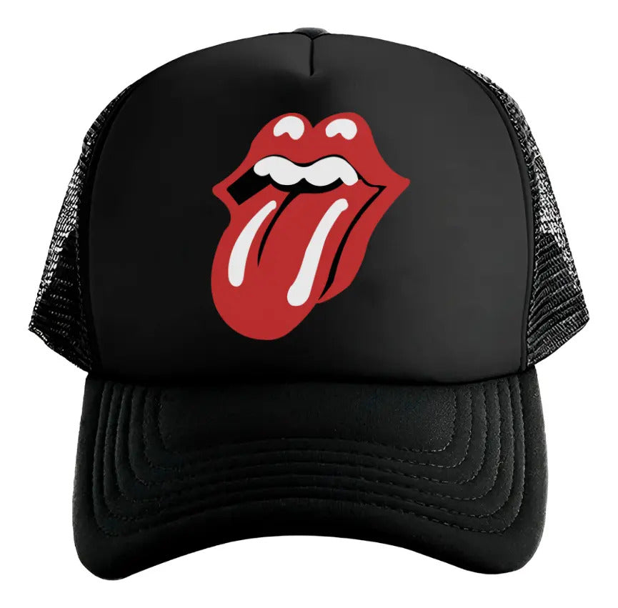 Gorra Trucker The Rolling Stones Música Rock Negro Ajustable Trs