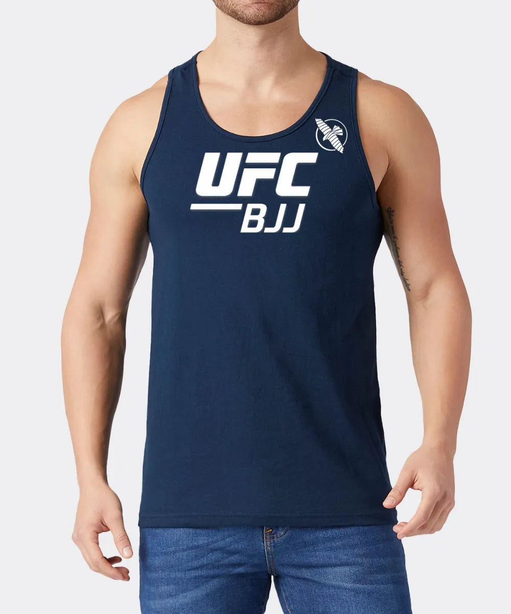Playera Sin Mangas Ufc Bjj Brazilian Jiu Jitsu Mma Hayabusa Azul White Ch