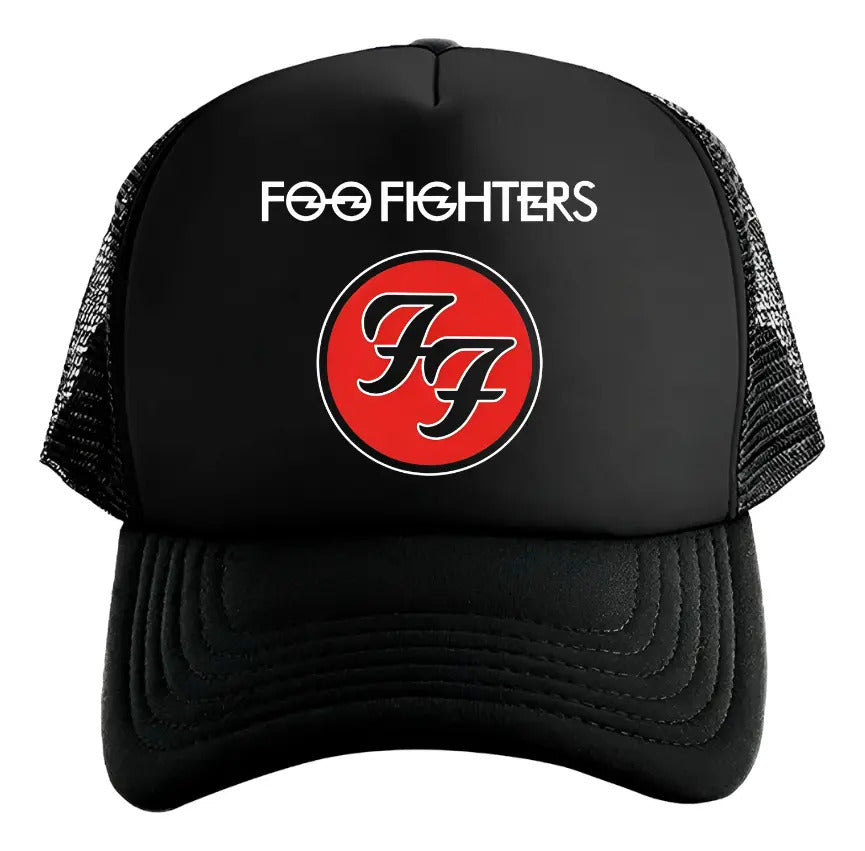 Gorra Foo Fighters Musica Rock Negro Ajustable Ff