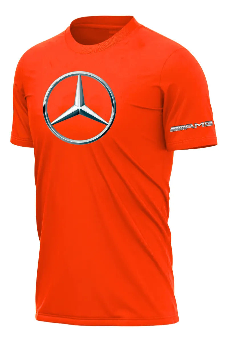 Playera Mercedes Benz Amg Coche Vehículo Automovilismo F1 Naranja Logo G