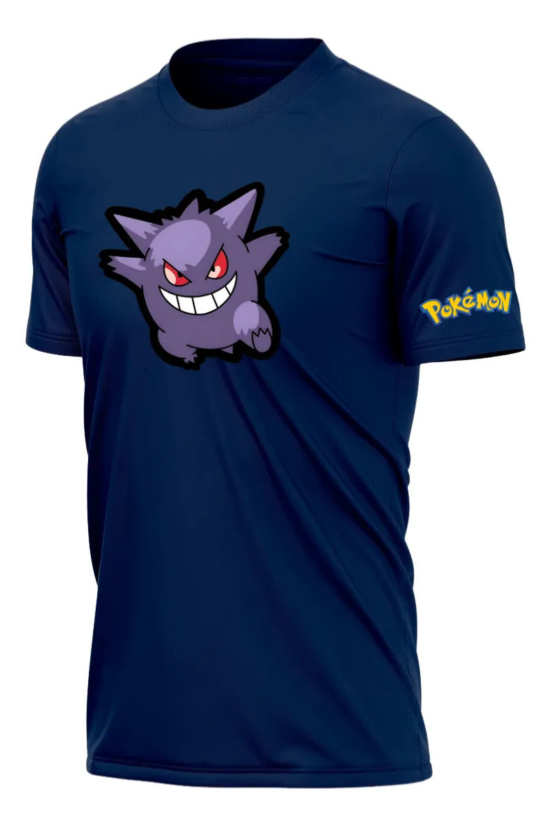 Playera Pokémon Gengar Pikachu Charmander Bulbasaur Squirtle