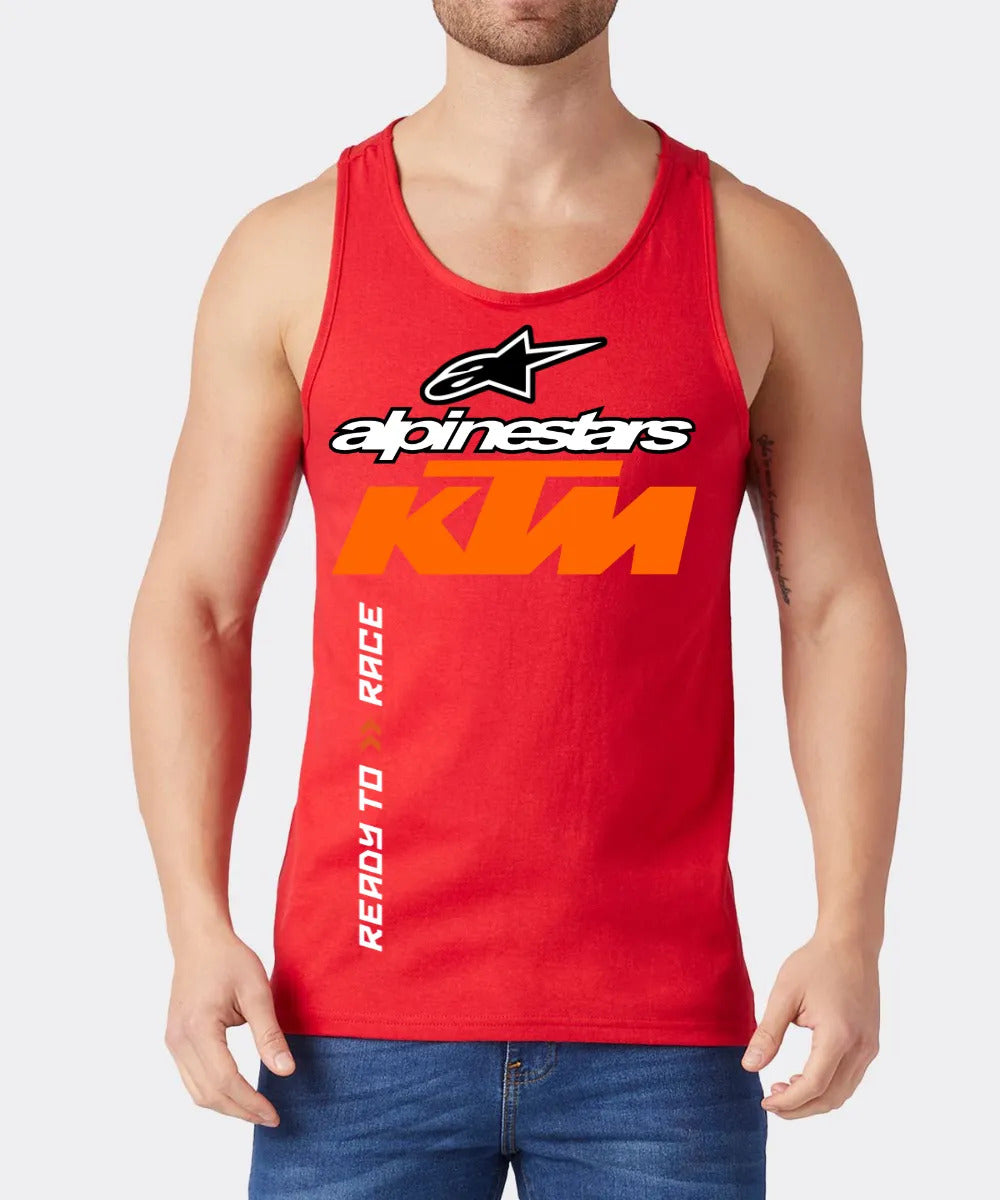 Playera Sin Mangas Alpinestars Ktm Rojo Logo Ch