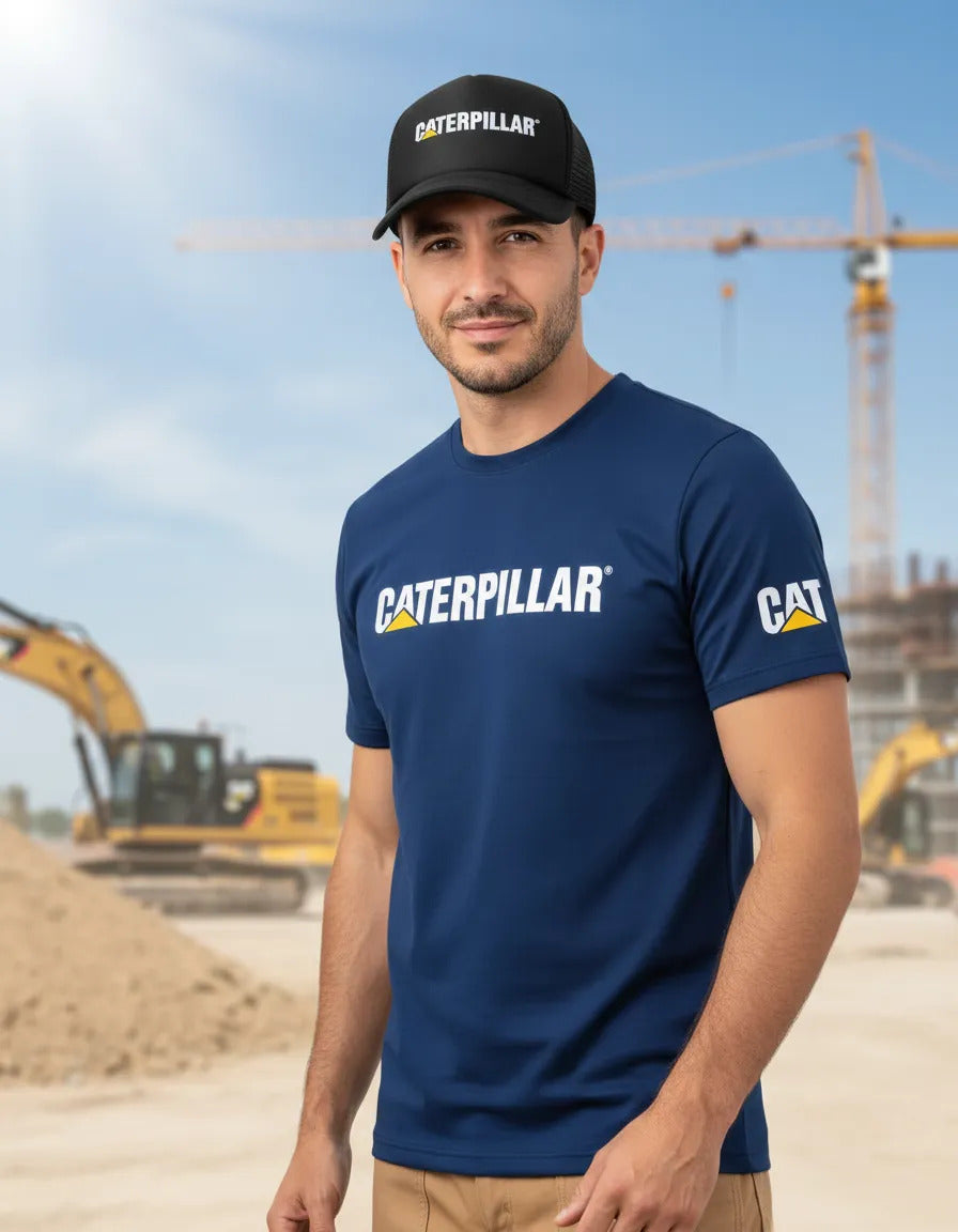 Playera Y Gorra Caterpillar Maquinaria Construcción