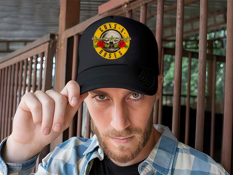 Gorra Trucker Guns N Roses Música Rock Negro Ajustable Gnr