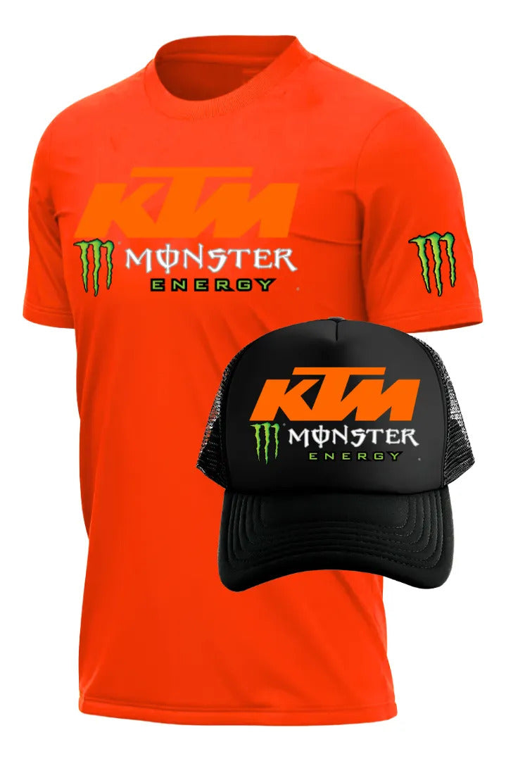 Playera Y Gorra Ktm Monster Energ Off Road Motocross