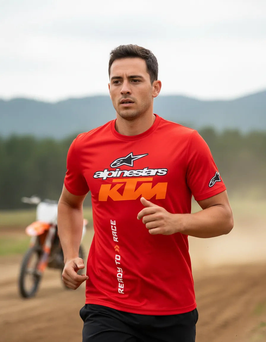 Playera Deportiva Alpinestars Ktm Rojo Logo Xg