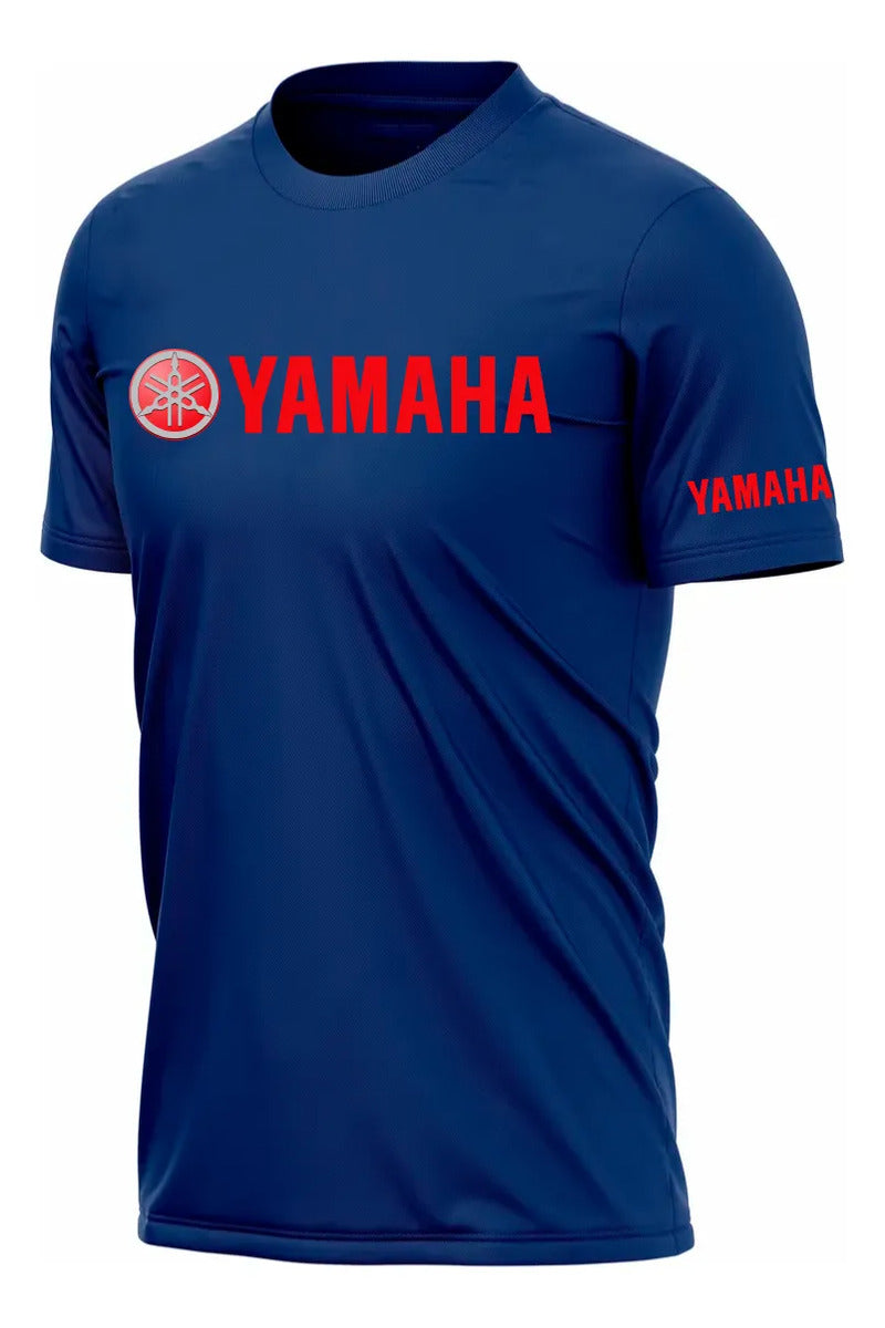 Playera Yamaha Moto Motociclismo Piloto Motogp Azul Logo Ch