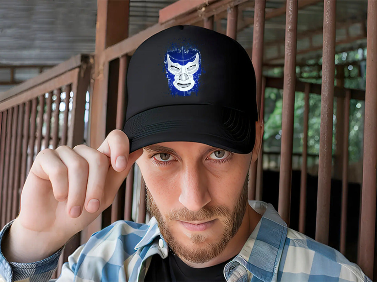 Gorra Blue Demon Aaa Triple A Lucha Wwe Wrestling Deportes Negro Ajustable Bd