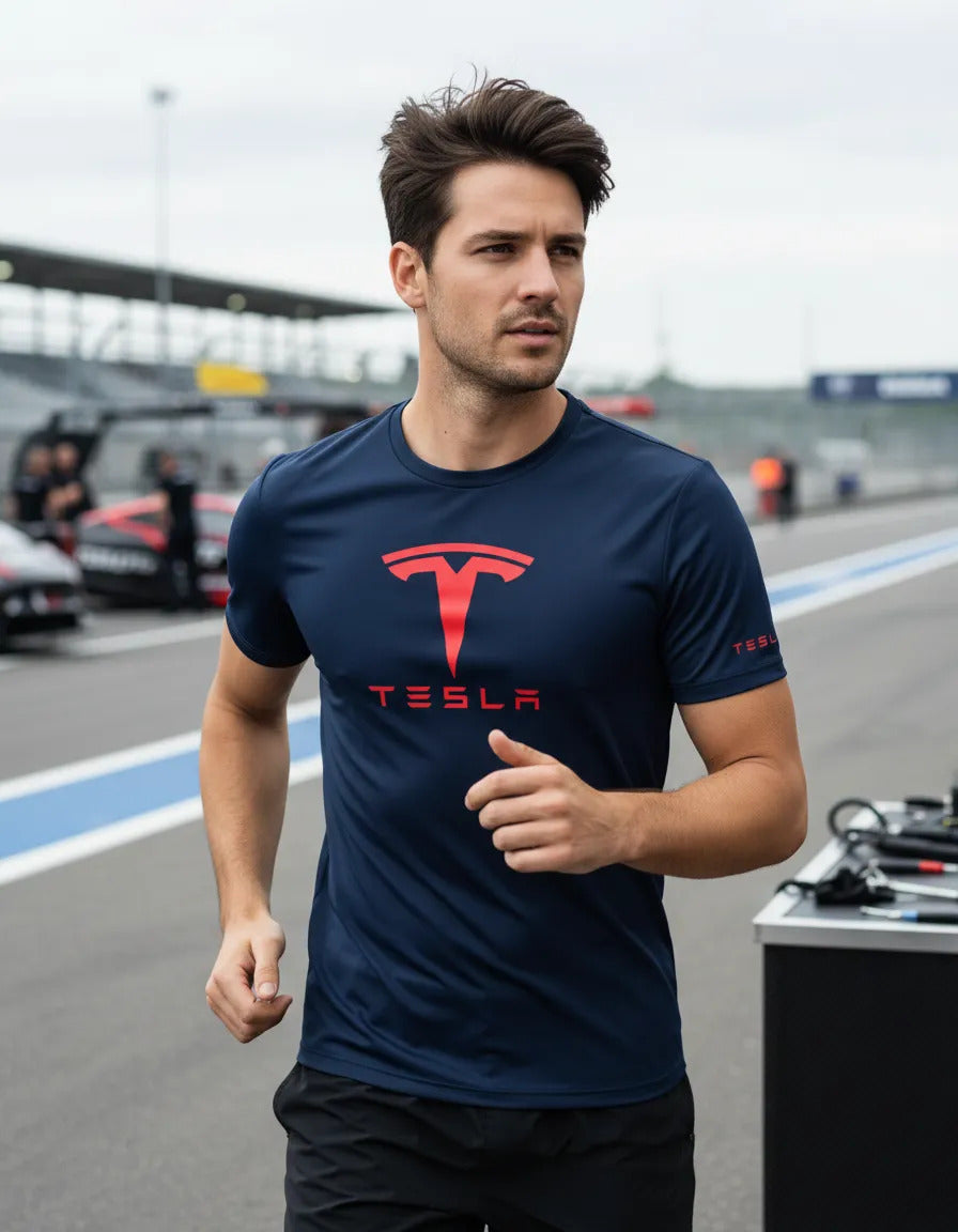 Playera Deportiva Tesla Automovilismo Vehículo Coche Autos