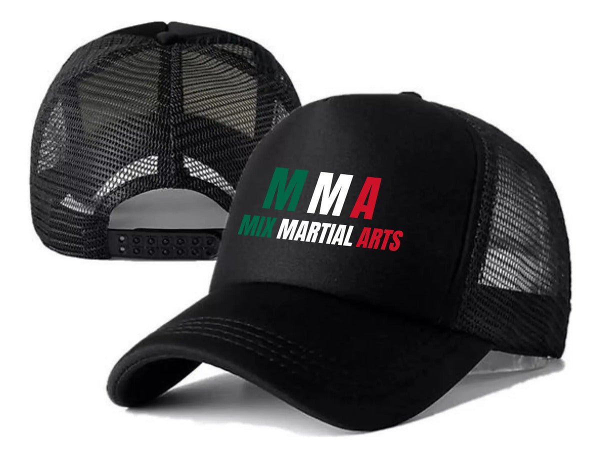 Gorra Mma México Artes Marciales Mixtas Ufc Box Negro Ajustable Mma México