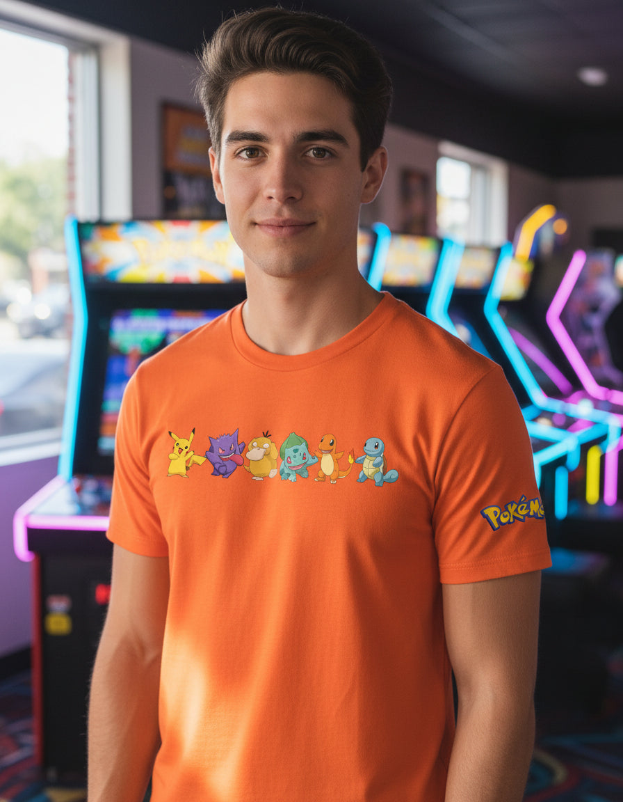Playera Pokémon Gengar Pikachu Charmander Bulbasaur