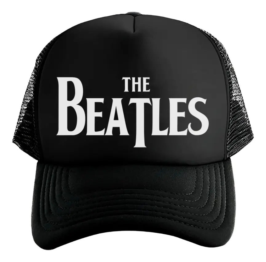 Gorra Trucker The Beatles Música Rock Pop Negro Ajustable Tb