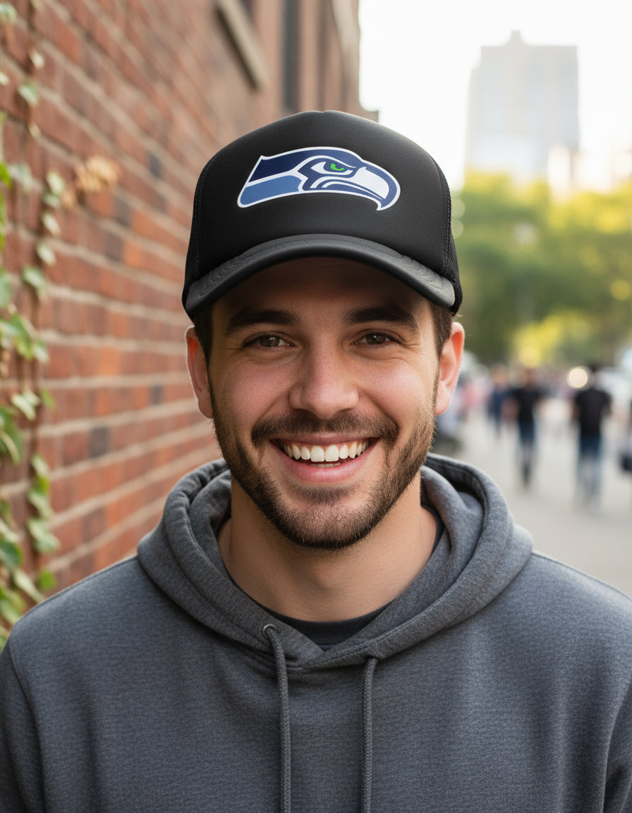 Gorra Trucker Eagles Nfl Superbowl Fútbol Americano Deportes Negro Ajustable Eagles
