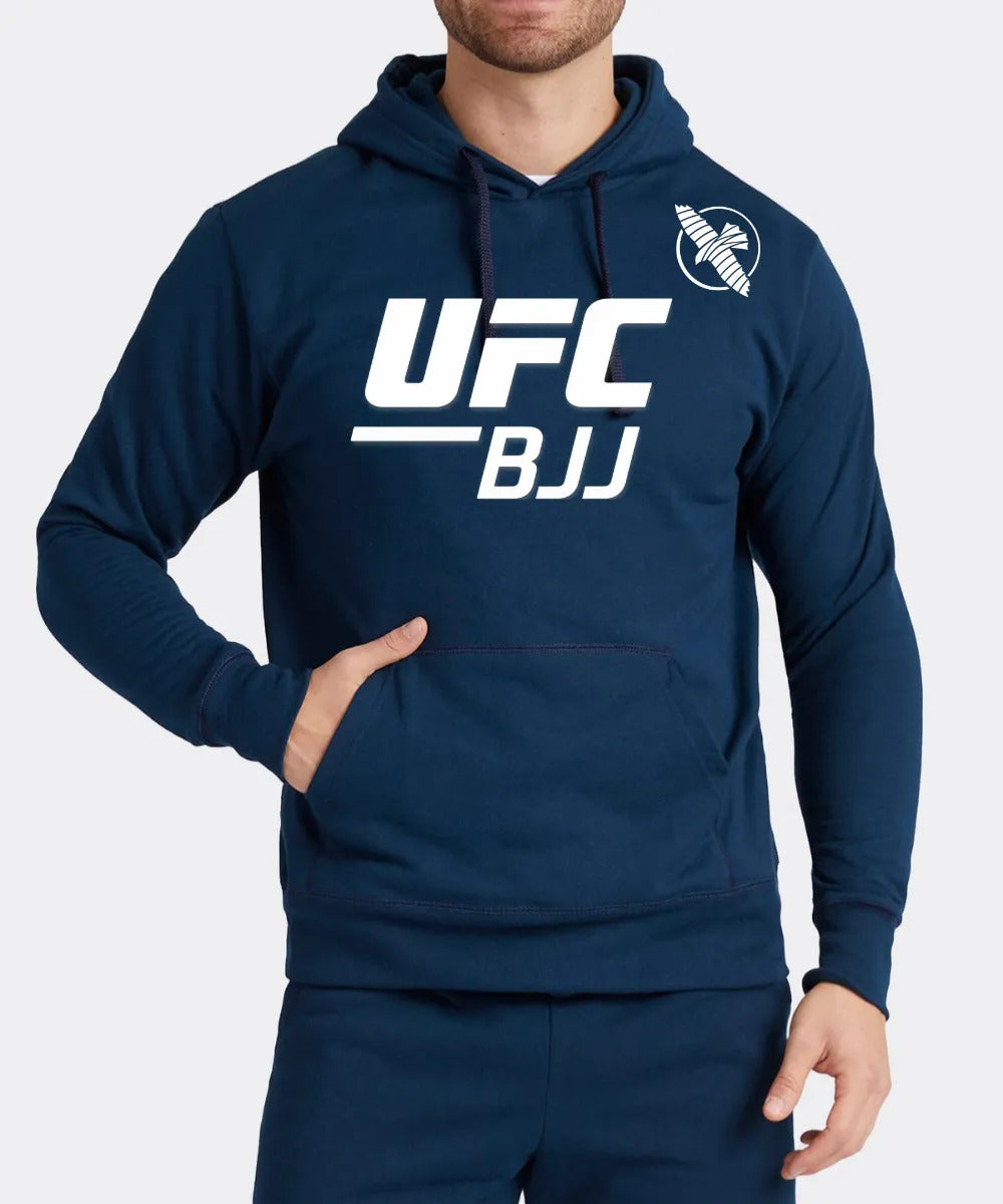 Sudadera Ufc Bjj Brazilian Jiu Jitsu Mma Hayabusa Ch Azul White