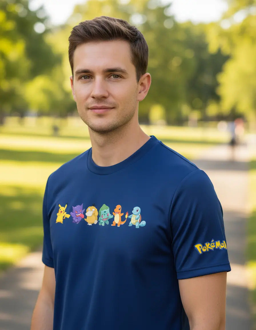 Playera Pokémon Gengar Pikachu Charmander Bulbasaur