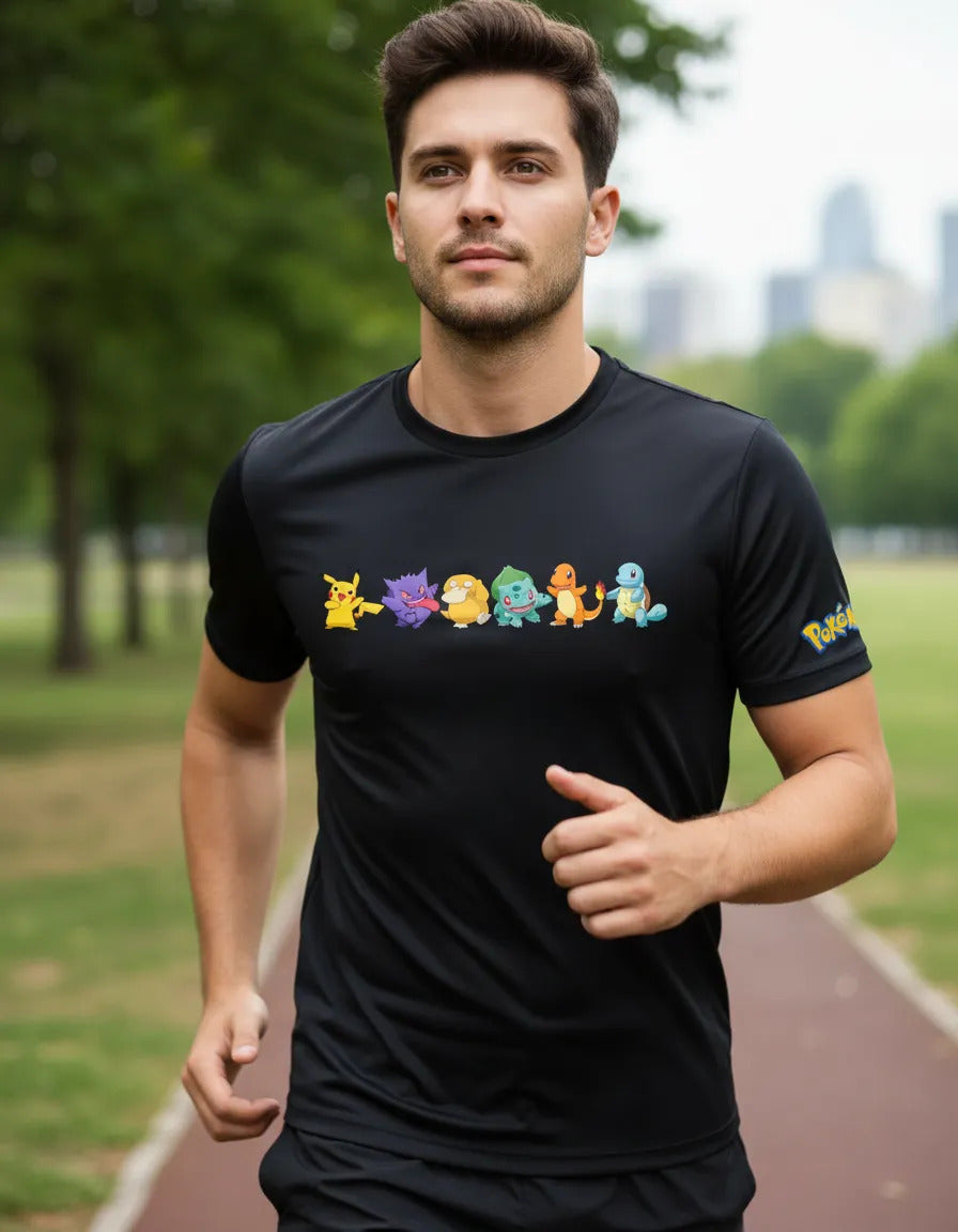 Playera Deportiva Pokémon Gengar Pikachu Charmander Squirtle