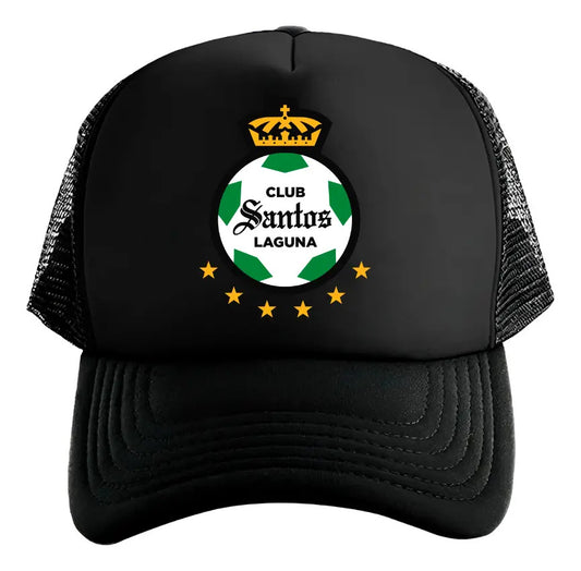 Gorra Trucker Santos Laguna Fútbol Fifa Liga Mx Deportes Negro Ajustable Santos