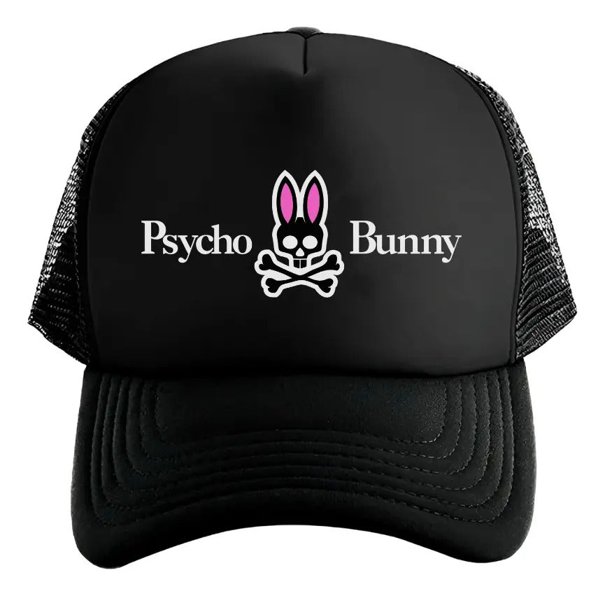 Gorra Psycho Bunny Moda Moderno Elegante Aesthetic Actual Negro Ajustable Psycho