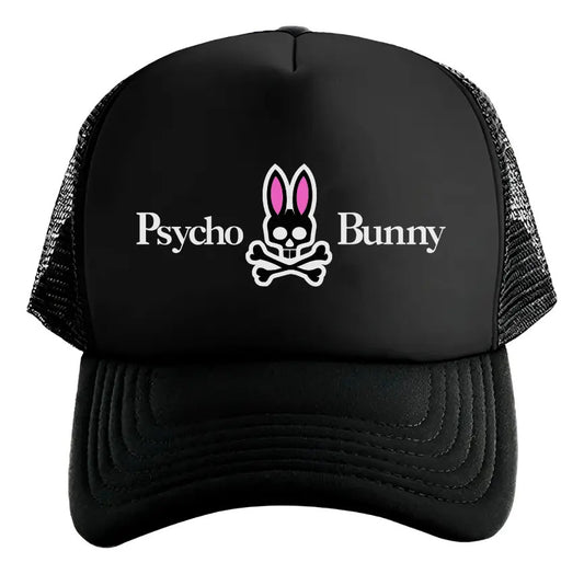 Gorra Psycho Bunny Moda Moderno Elegante Aesthetic Actual Negro Ajustable Psycho