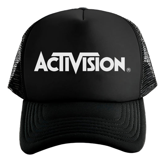 Gorra Trucker Activision Videojuegos Gamer Streaming Ps5 Pc Negro Ajustable Actv