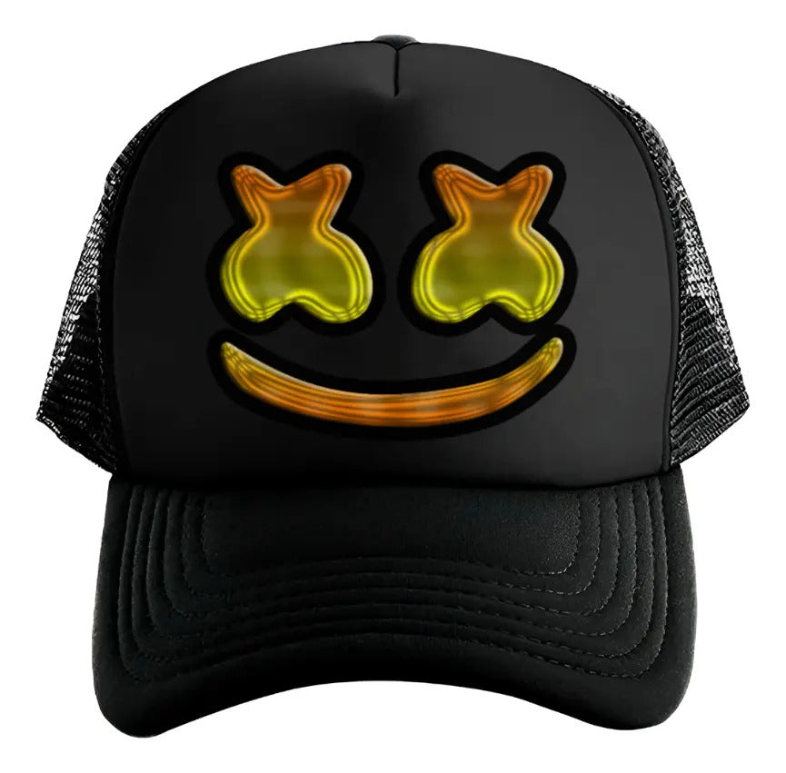 Gorra Trucker Marshmello Dj Música Electrónica Negro Ajustable Mrsmlo