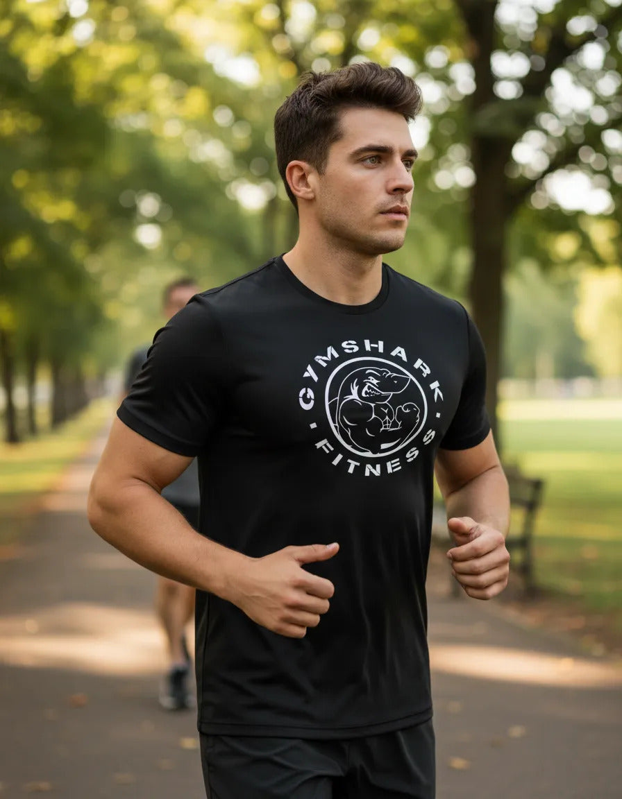 Playera Dry Fit Gym Shark Gym Fitness Running Deportes