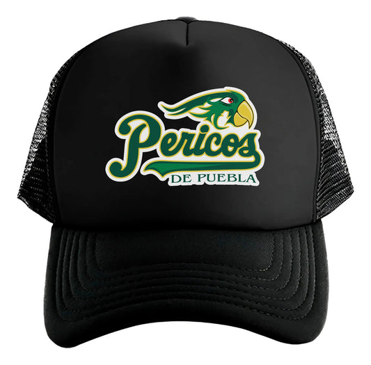 Gorra Pericos Puebla Lmb Béisbol México Deportes Negro Ajustable Pericos