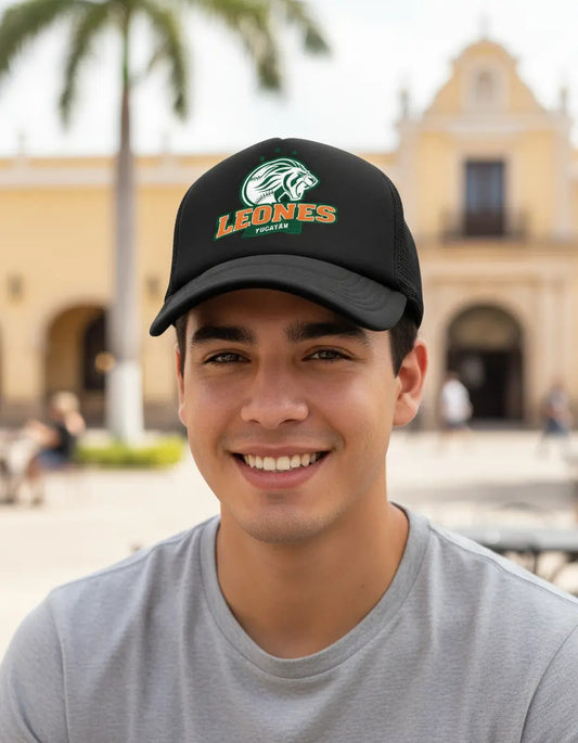 Gorra Leones Yucatán Lmb Béisbol México Deportes Negro Ajustable Leones