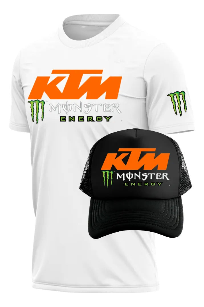 Playera Y Gorra Ktm Monster Energ Off Road Motocross