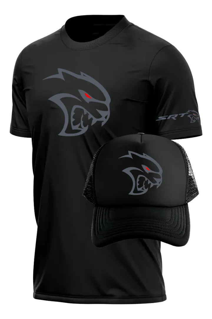 Playera Y Gorra Hellcat Dodge Srt Challenger Automovilismo