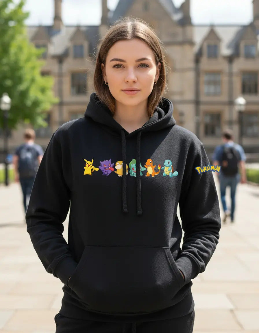 Sudadera Pokémon Gengar Pikachu Charmander Bulbasaur Squirtl