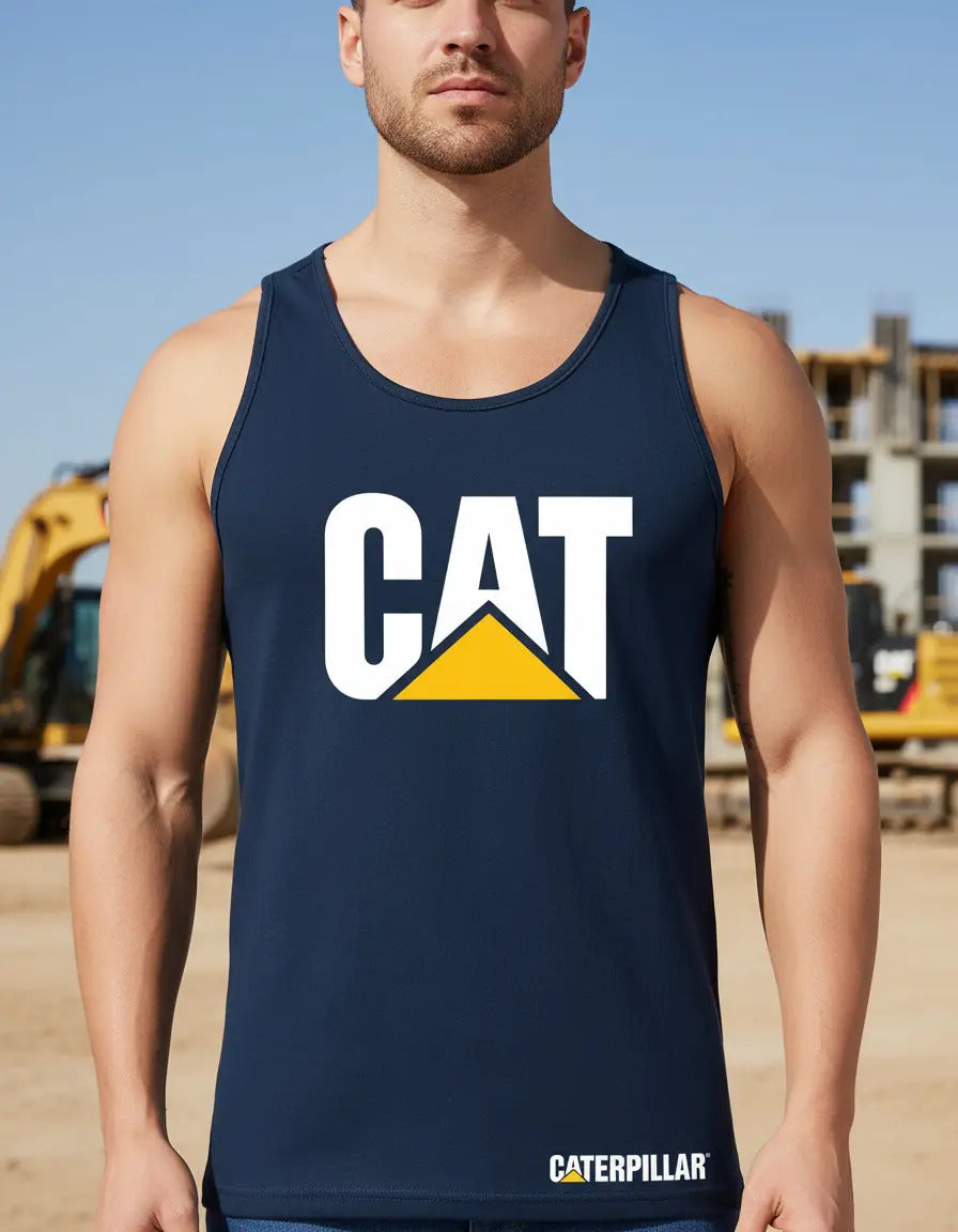 Playera Sin Mangas Caterpillar Maquinaria Construcción