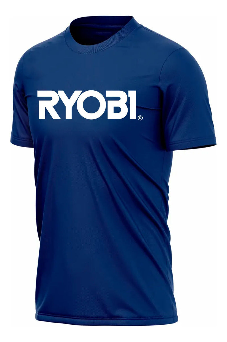 Playera Ryobi Herramientas Azul Logo Ch
