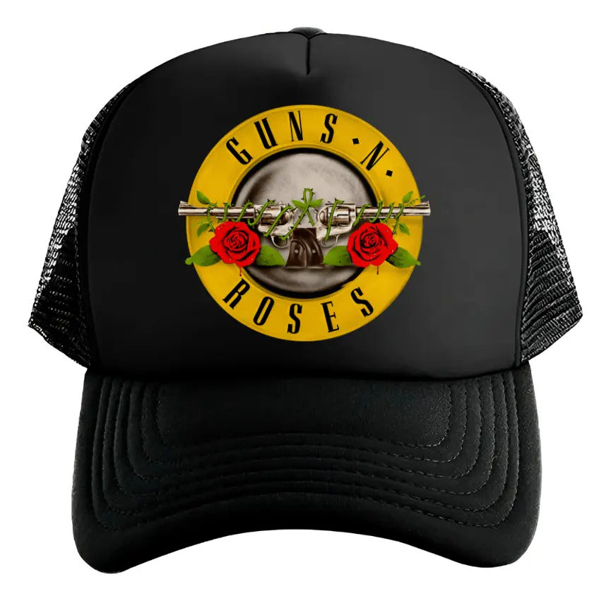 Gorra Trucker Guns N Roses Música Rock Negro Ajustable Gnr