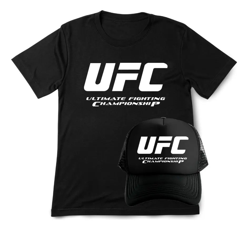 Ufc Playera Y Gorra Unisex Ufc Mma Box Muay Thai Kick Boxing