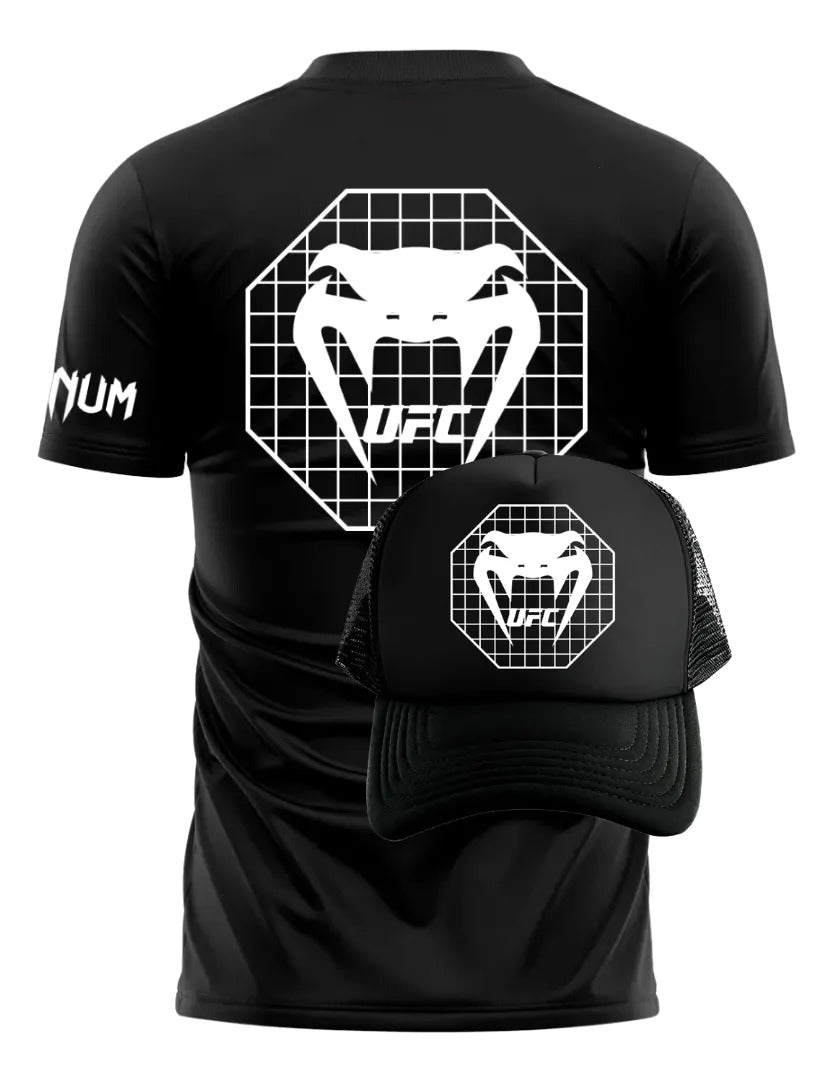 Playera Y Gorra Ufc Venum Octa Mma Box Muay Thai Kick Bjj Kb