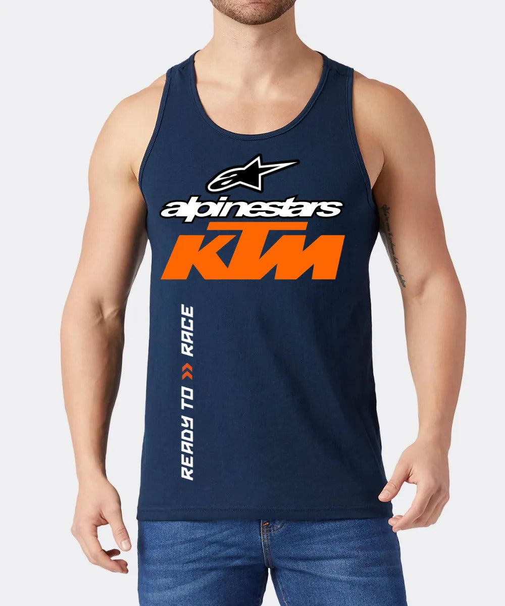 Playera Sin Mangas Alpinestars Ktm Azul Logo Ch