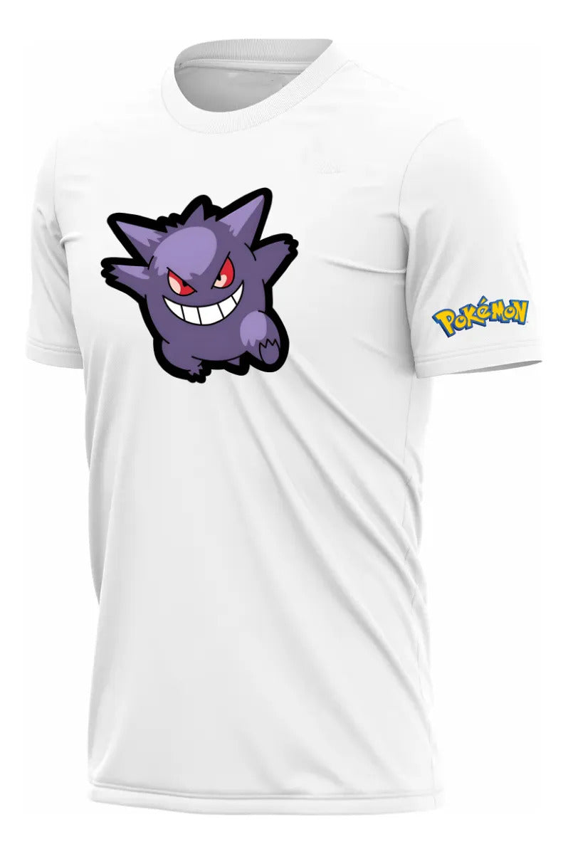 Playera Pokémon Gengar Pikachu Charmander Bulbasaur Squirtle