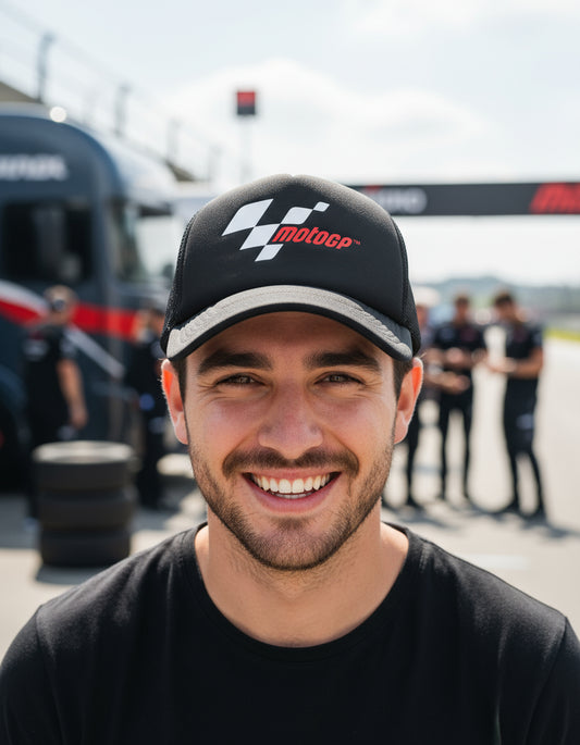 Gorra Trucker Motogp Motociclismo Motos Negro Ajustable Moto Gp