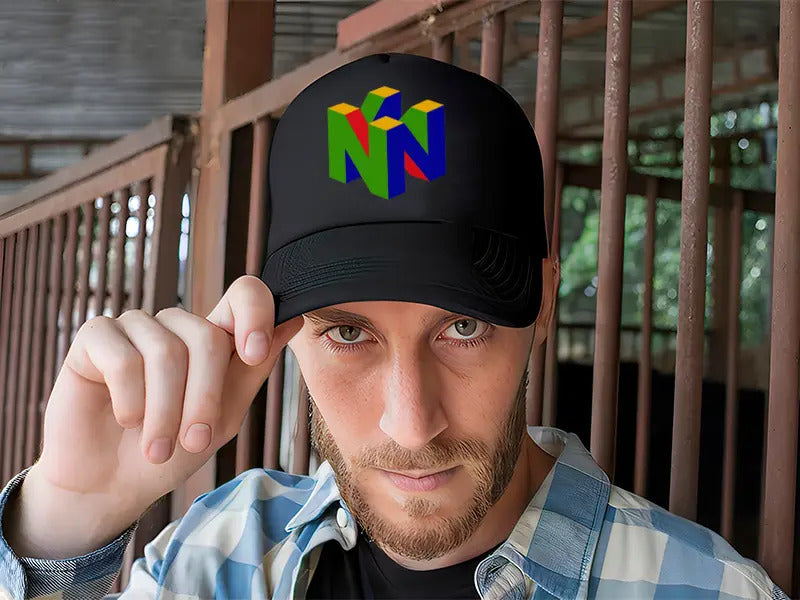 Gorra Trucker Nintendo Switch Videojuegos Gamer Streaming Pc Negro Ajustable Nntnd