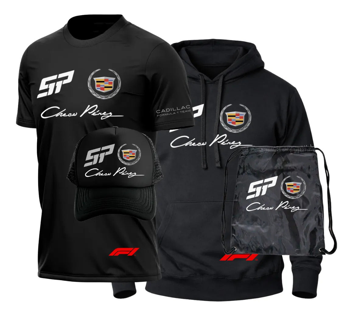 Pack Playera Sudadera Gorra Mochila Cadillac Formula 1 Team