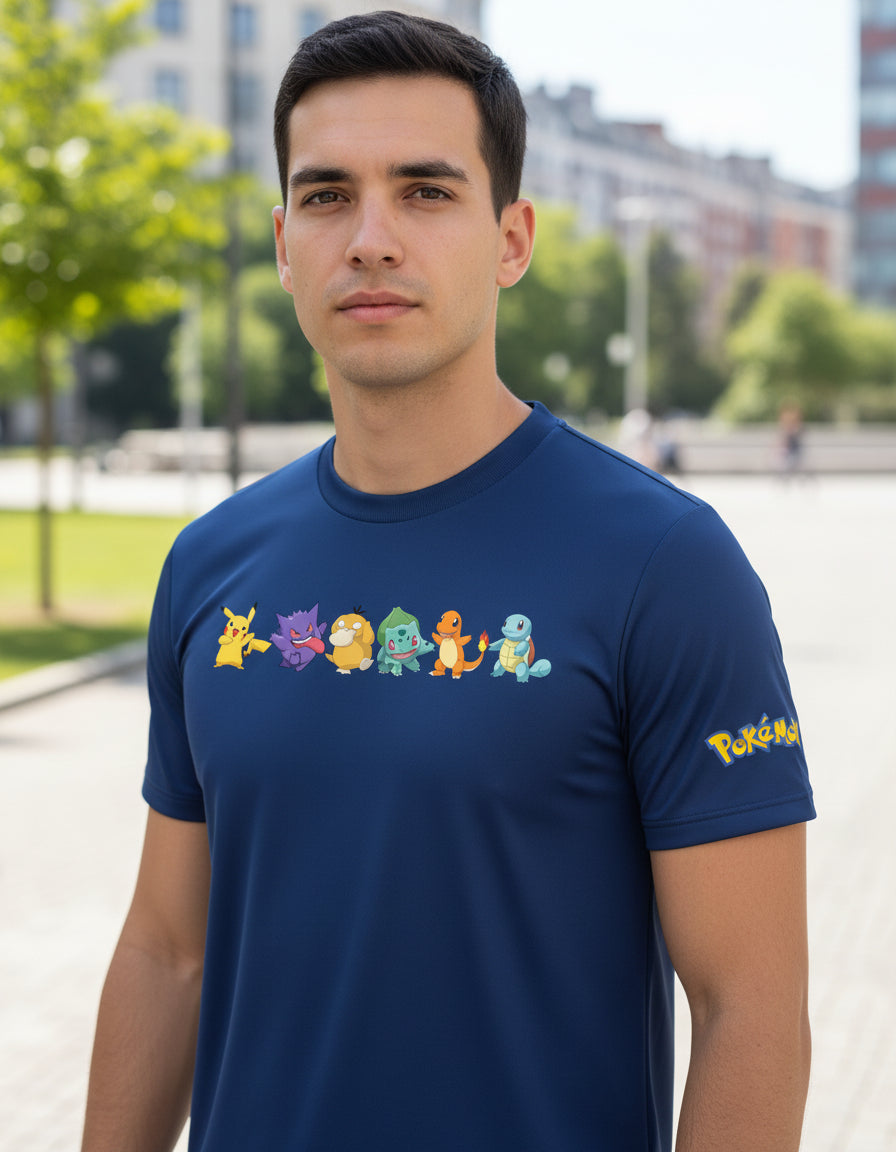 Playera Pokémon Gengar Pikachu Charmander Bulbasaur