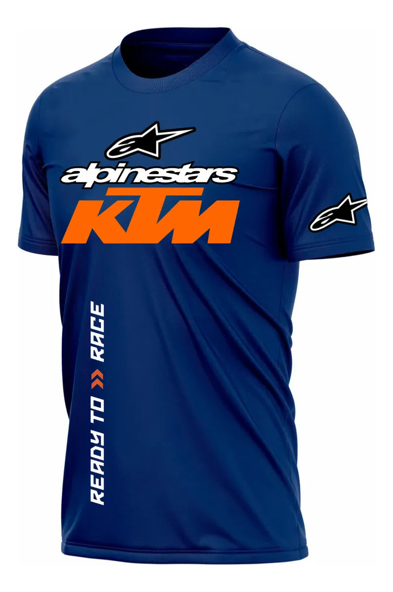 Playera Deportiva Alpinestars Ktm Azul Logo Xg