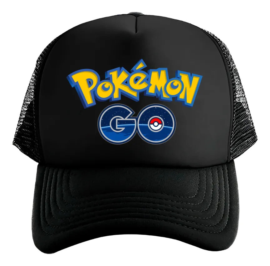 Gorra Gengar Pokémon Pikachu Charmander Bulbasaur Squirtle Negro Ajustable Pokémongo