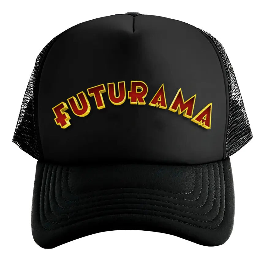 Gorra Trucker Futurama Series Televisión Negro Ajustable Ftrm