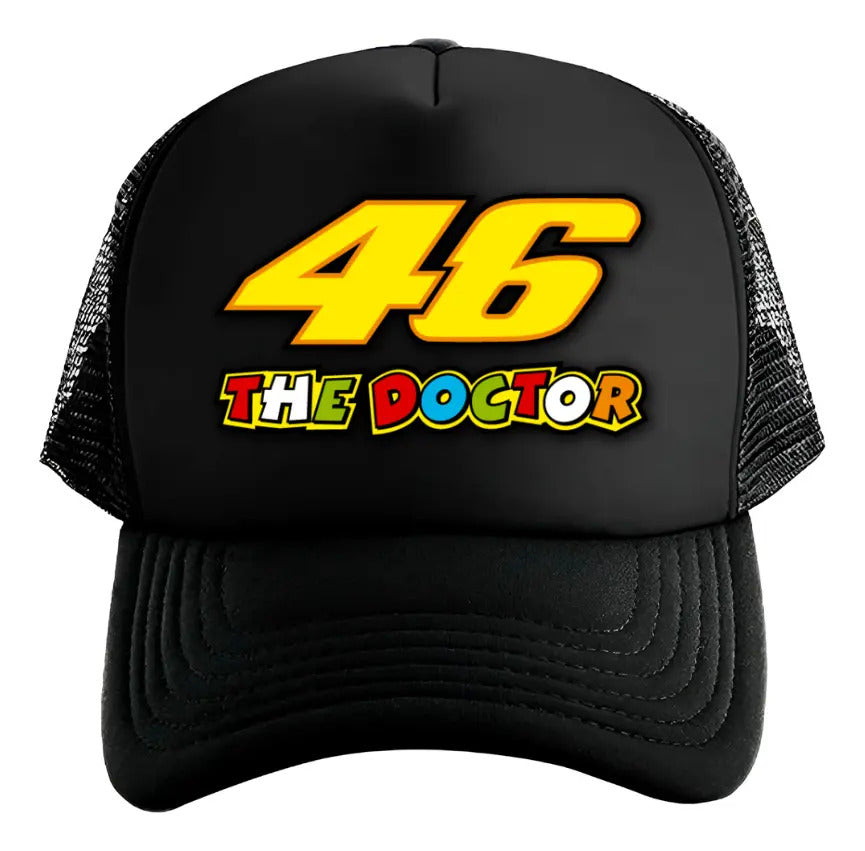 Gorra Valentino Rossi The Doctor 46 Motogp Motociclismo Negro Ajustable Dr46