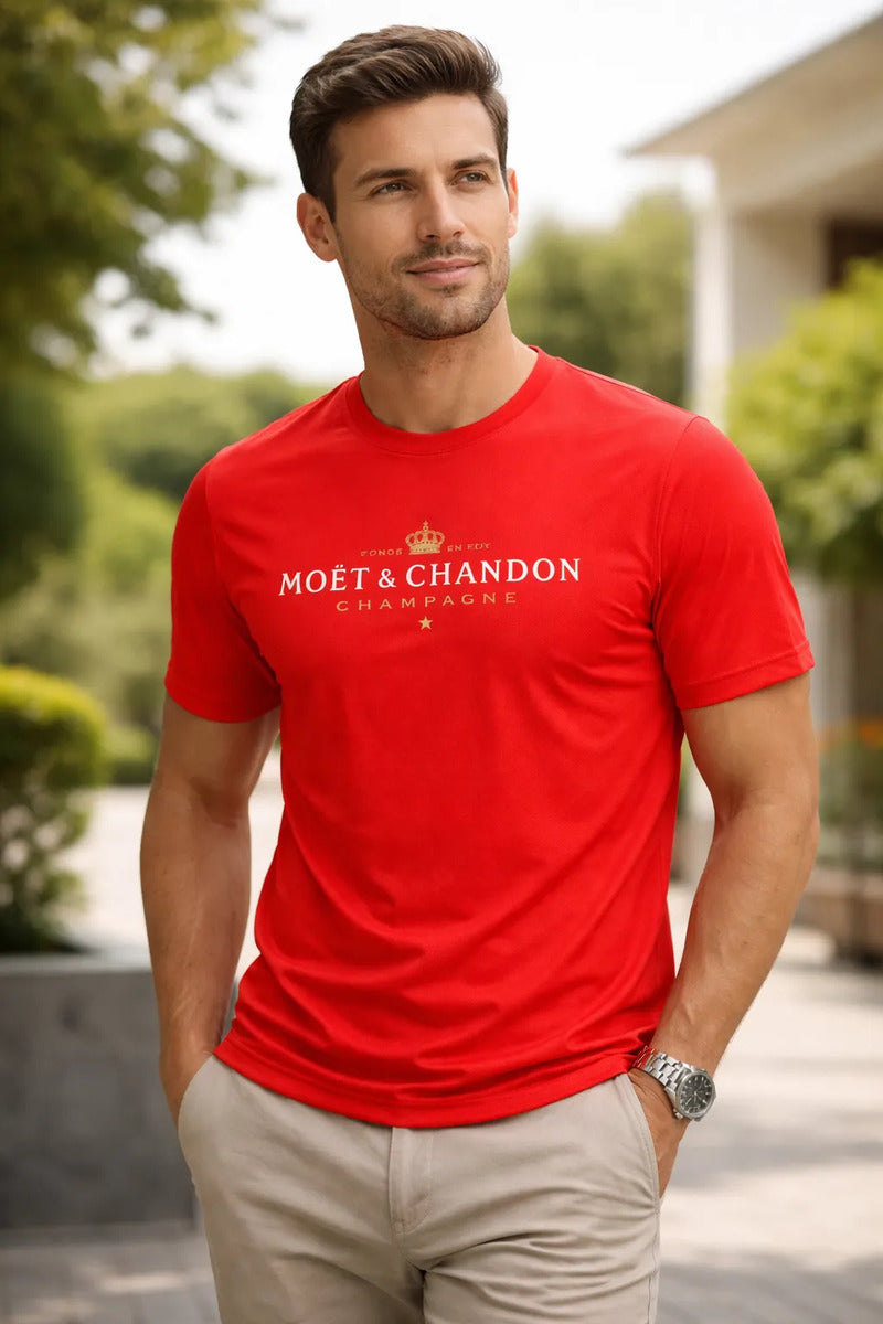 Playera Moët & Chandon Champagne Bebida Lujo Elegante Moda