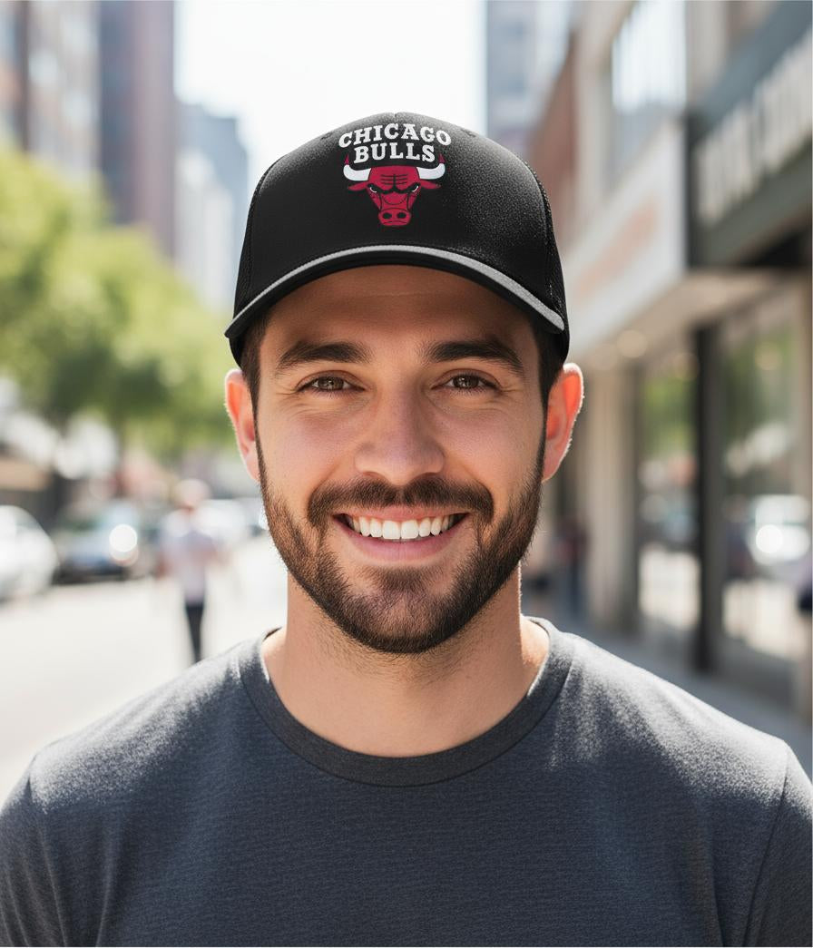 Gorra Chicago Bulls Nba Básquetbol Baloncesto Negro Ajustable Cb