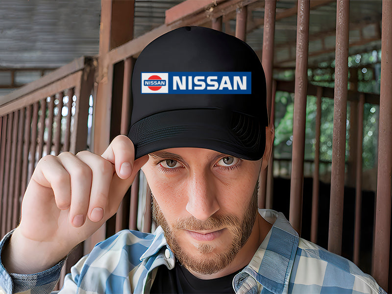 Gorra Trucker Nissan Coche Vehículo Automóvil Automovilismo Negro Ajustable Nssn