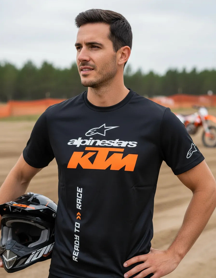 Playera Deportiva Alpinestars Ktm Negro Logo Xg